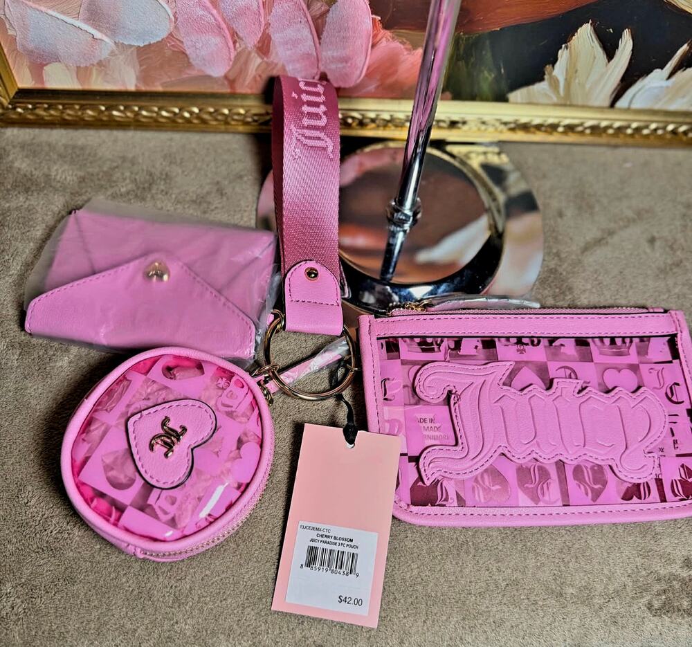 Juicy Couture Pink Multi-Piece Wallet & Cardholder Set NWT